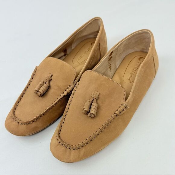 Corso Como BIRGITTA Light Brown Soft Leather Tassel Toe Driving Loafers - Picture 2 of 16